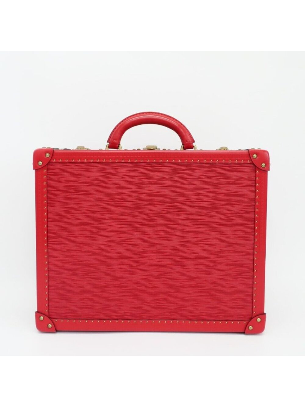 Louis Vuitton Ten Coteville 40 Trunk Case Epi Leather Red Gold Travel - Picture 2 of 10